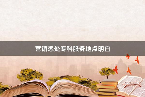 营销惩处专科服务地点明白